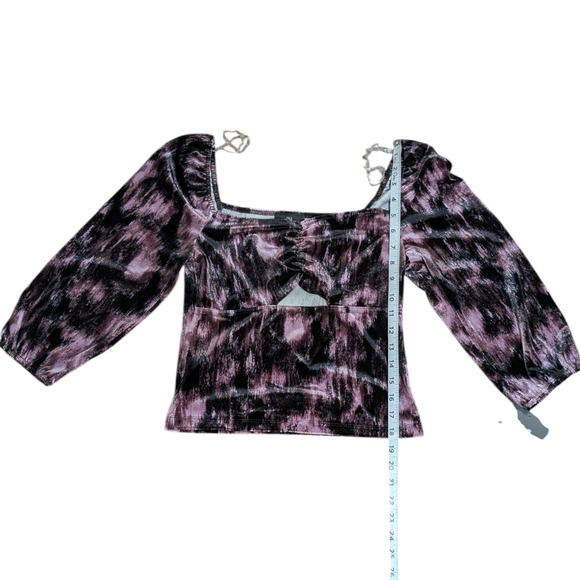 I.N. San Francisco - Soft Velour Women's Top-Multi Brown/Black/Mauve -Size Small - Picture 2 of 8